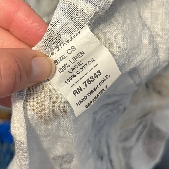 Francesca Bettini Linen Tropical Floral Print Open Front Kimono Cardigan OS - Picture 5 of 8